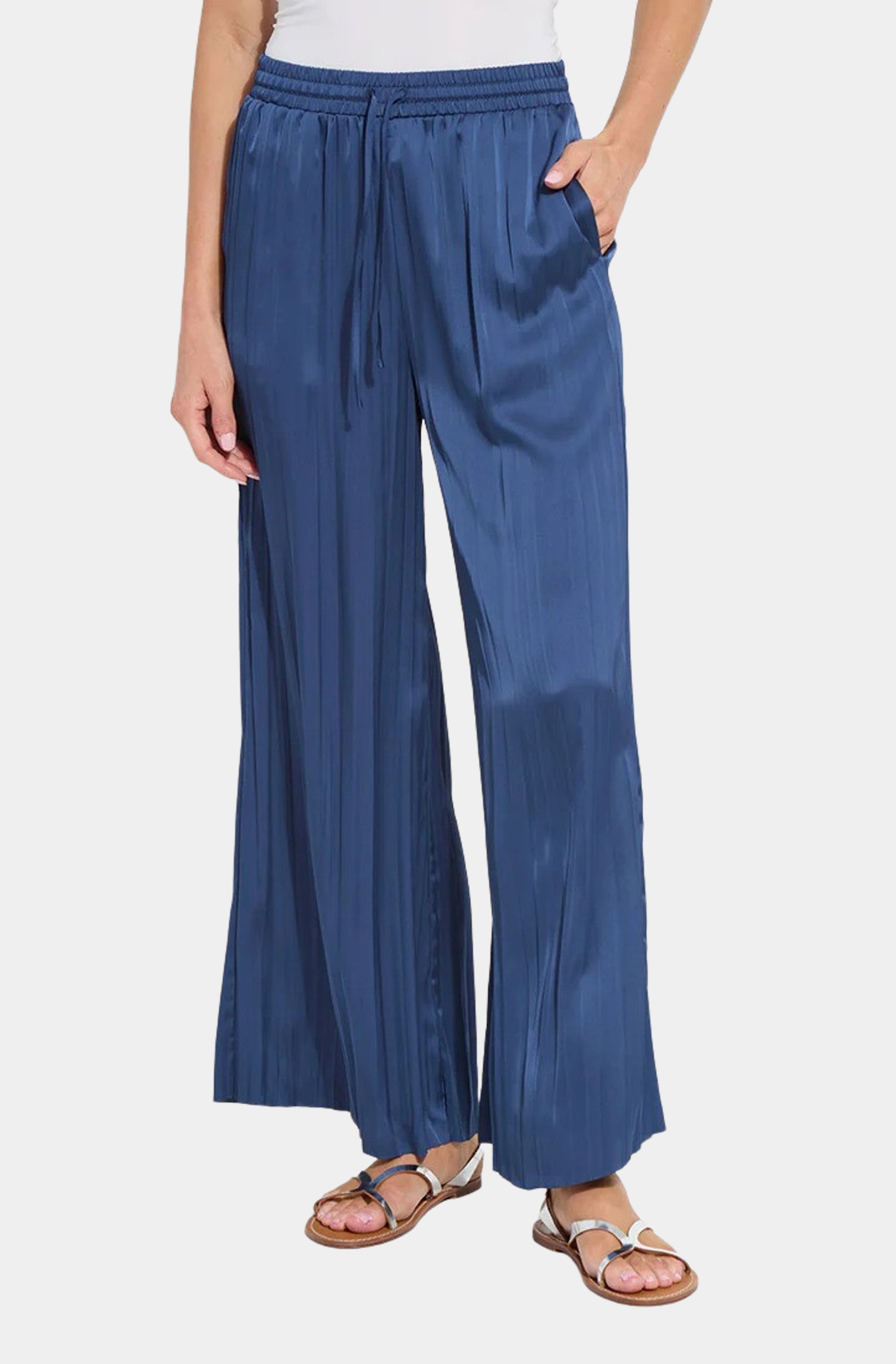 Packable Pleated Palazzo Pant