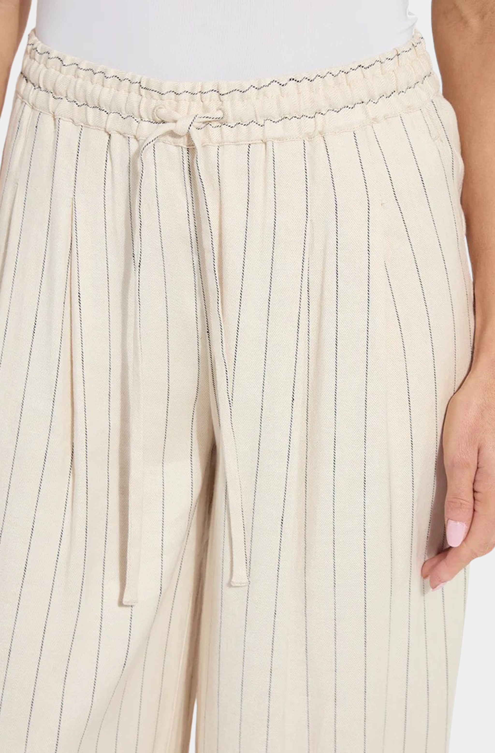 Iria Pleated Drawstring Wide Leg Pant