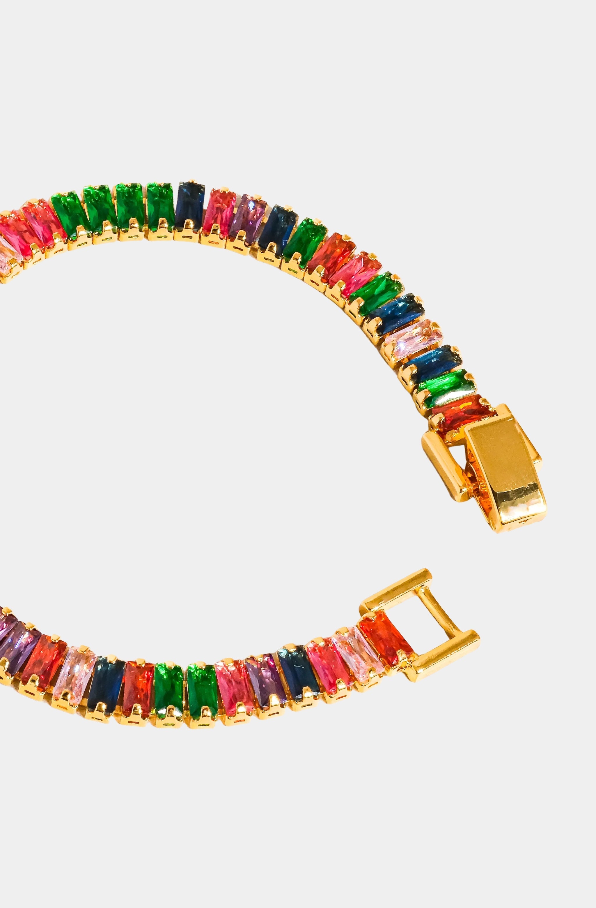 Hazel Multicolor CZ Chain Bracelet