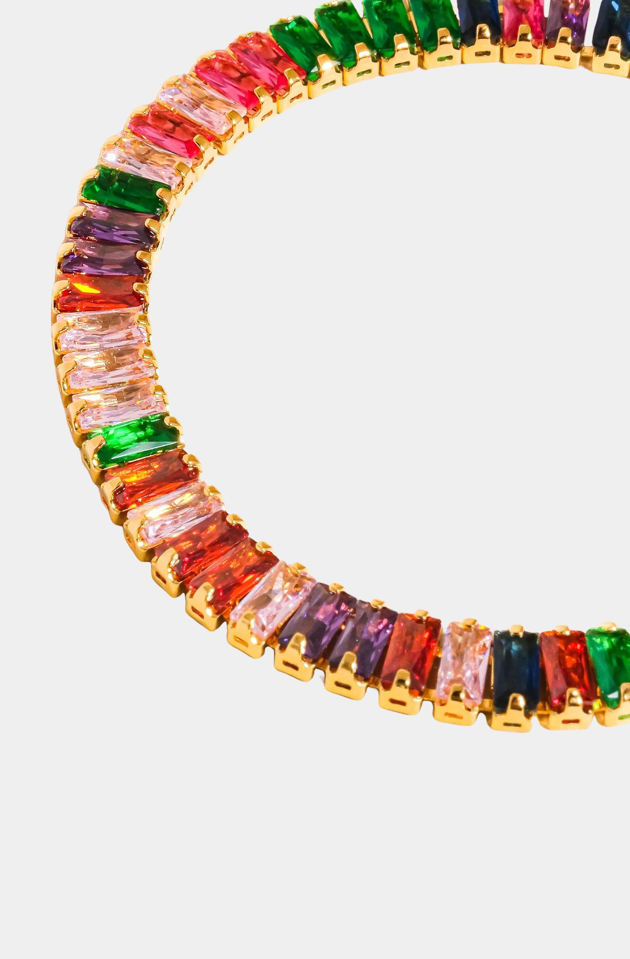 Hazel Multicolor CZ Chain Bracelet