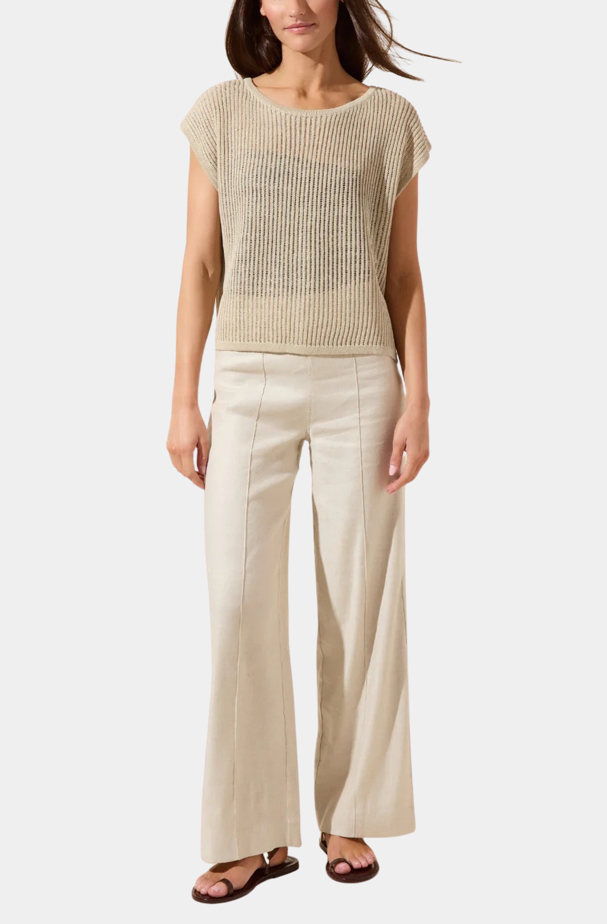 Benedita Convertible Linen Sweater Cardigan