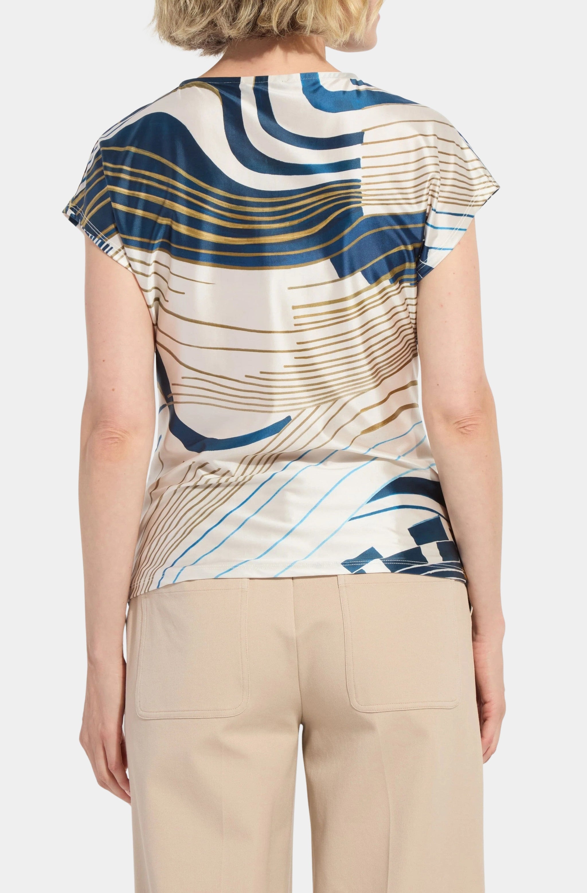 Faride Side Pleated Printed Top