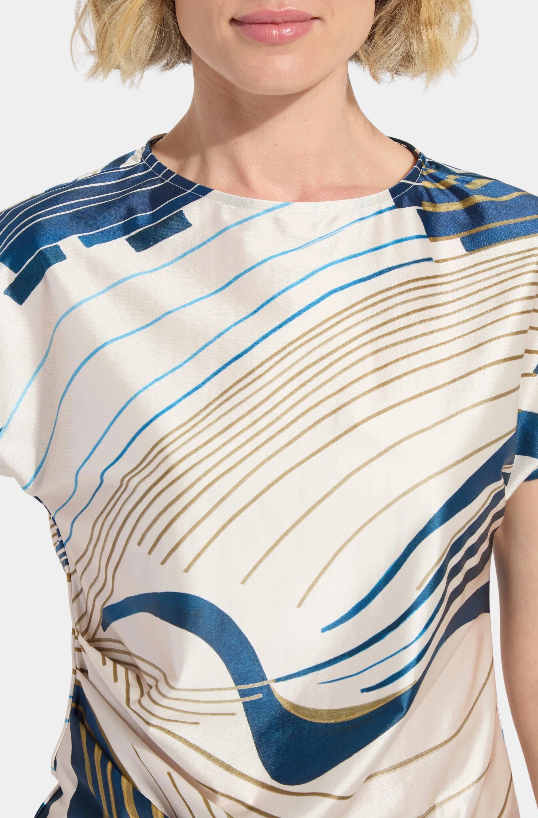 Faride Side Pleated Printed Top