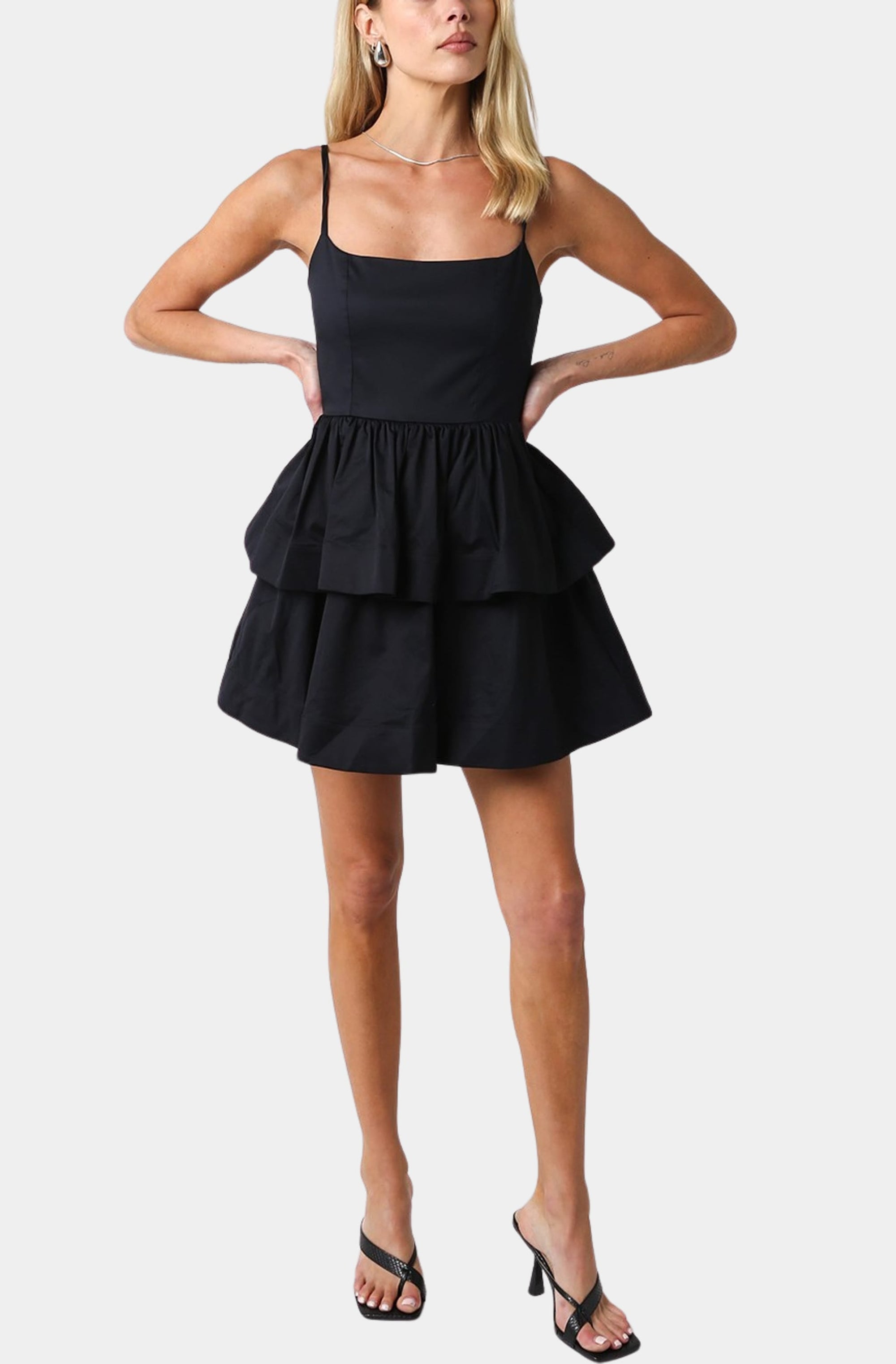 Sofia Tiered Poplin Dress