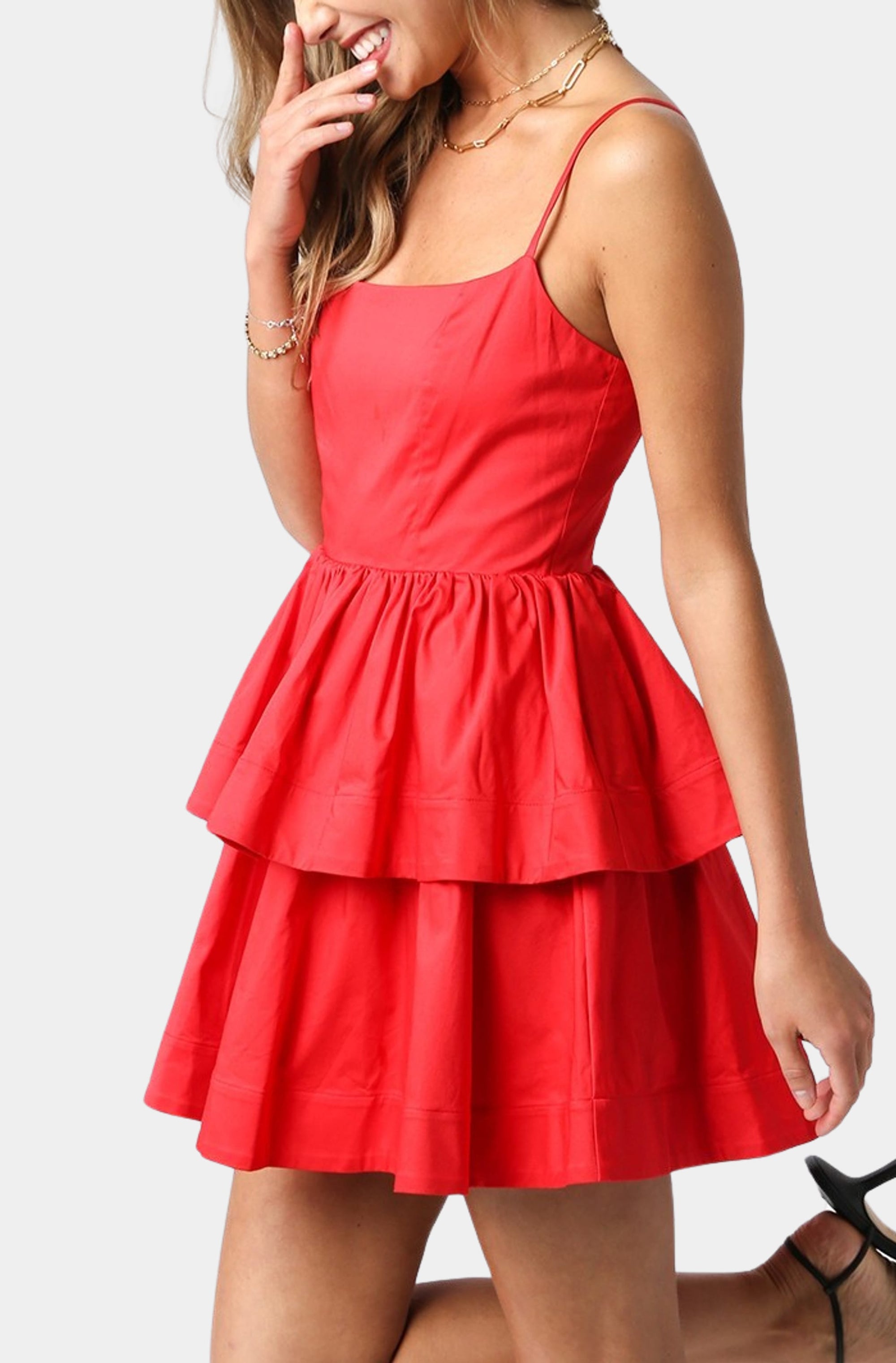 Sofia Tiered Poplin Dress