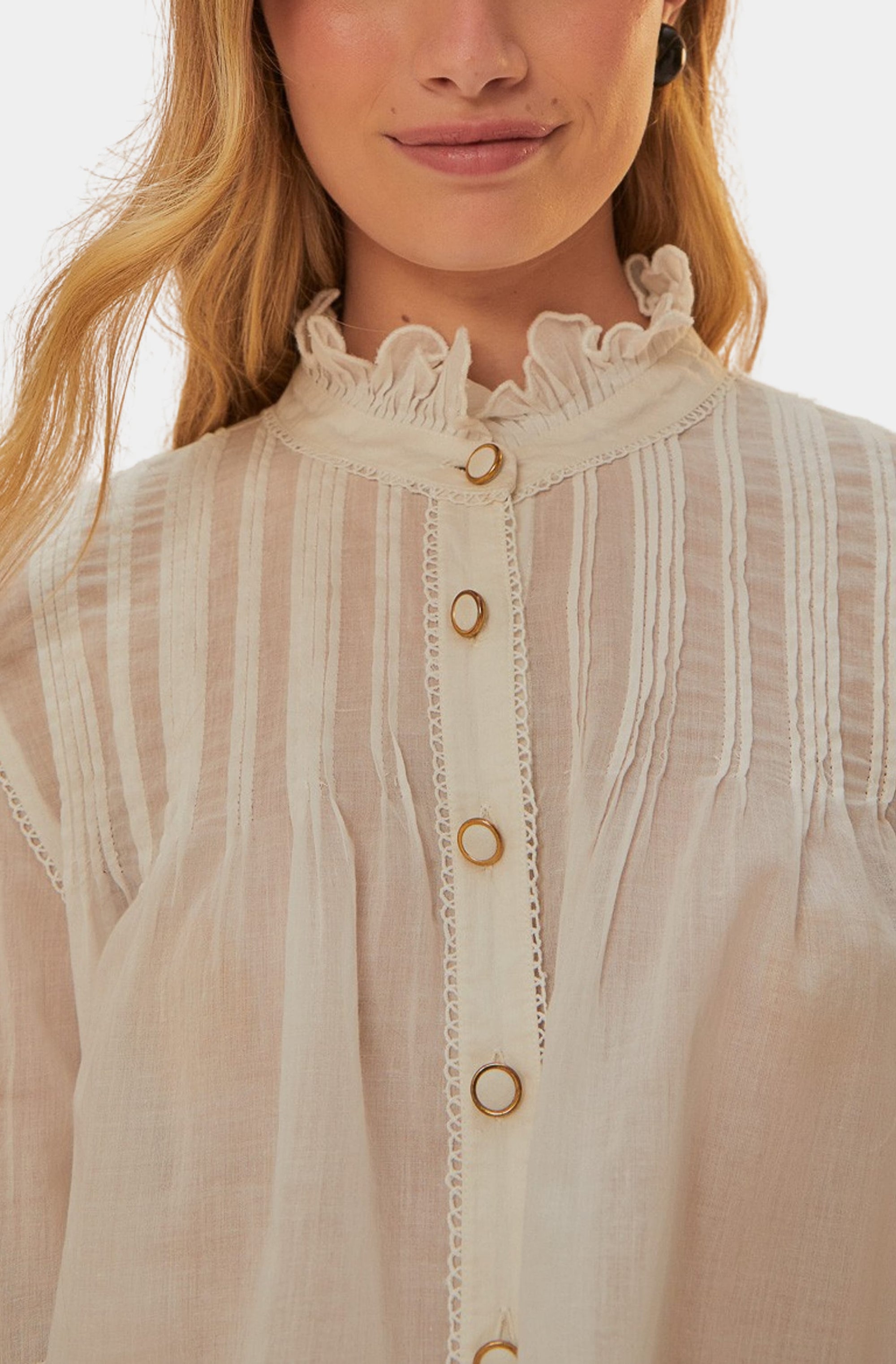 Off-White Long Sleeve Blouse