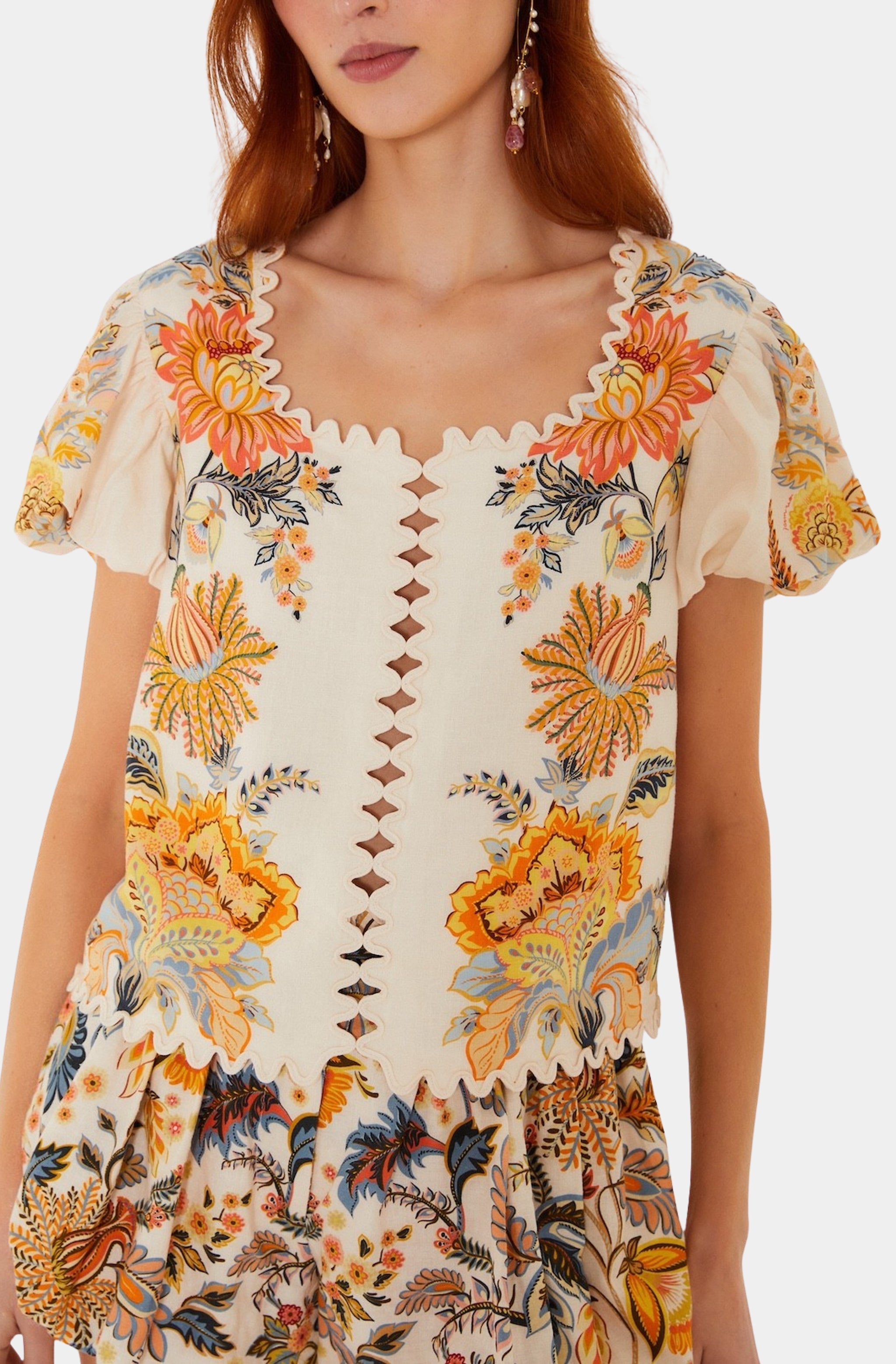 Ligia Light Pink Short Sleeve Blouse