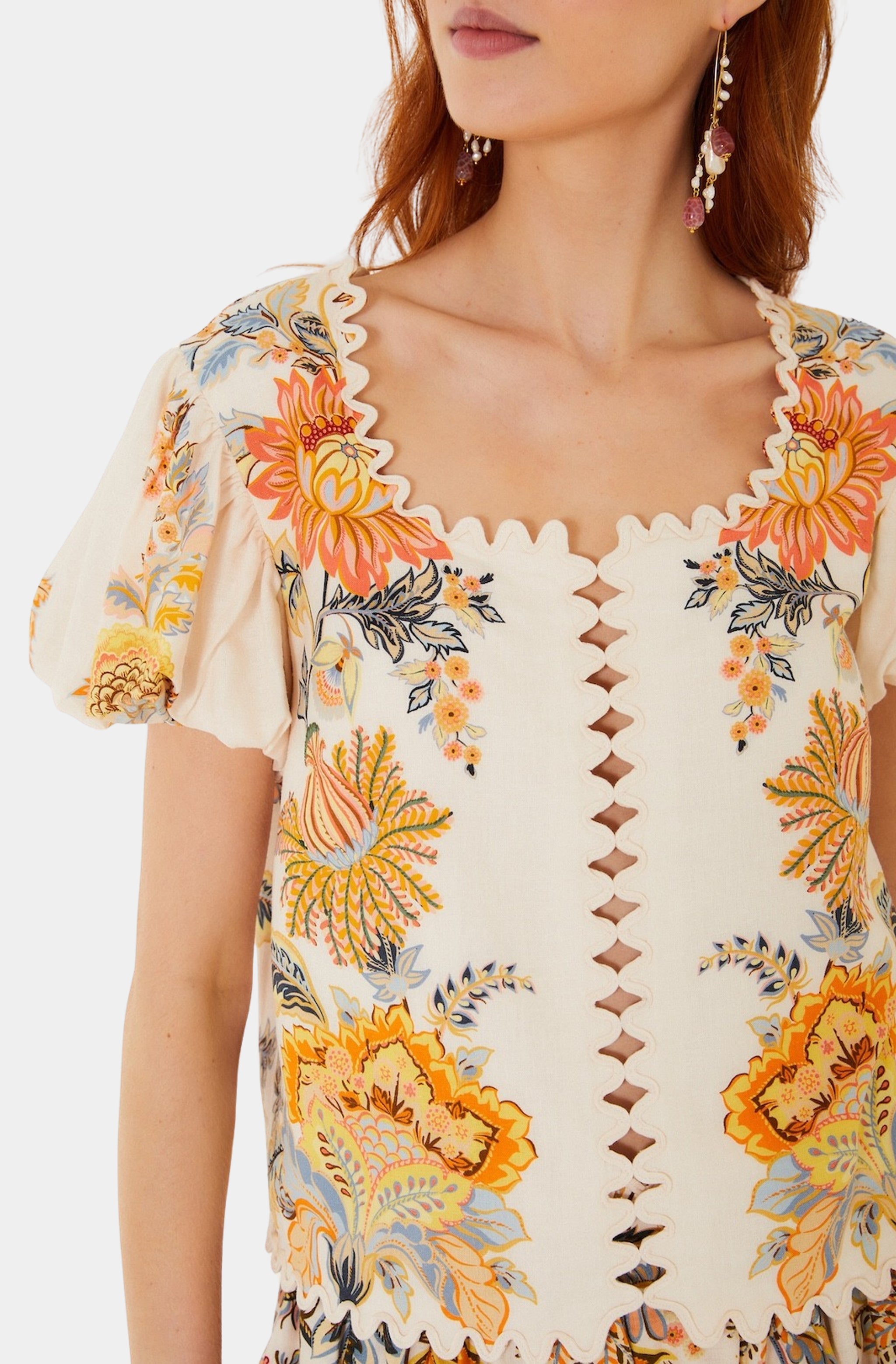 Ligia Light Pink Short Sleeve Blouse