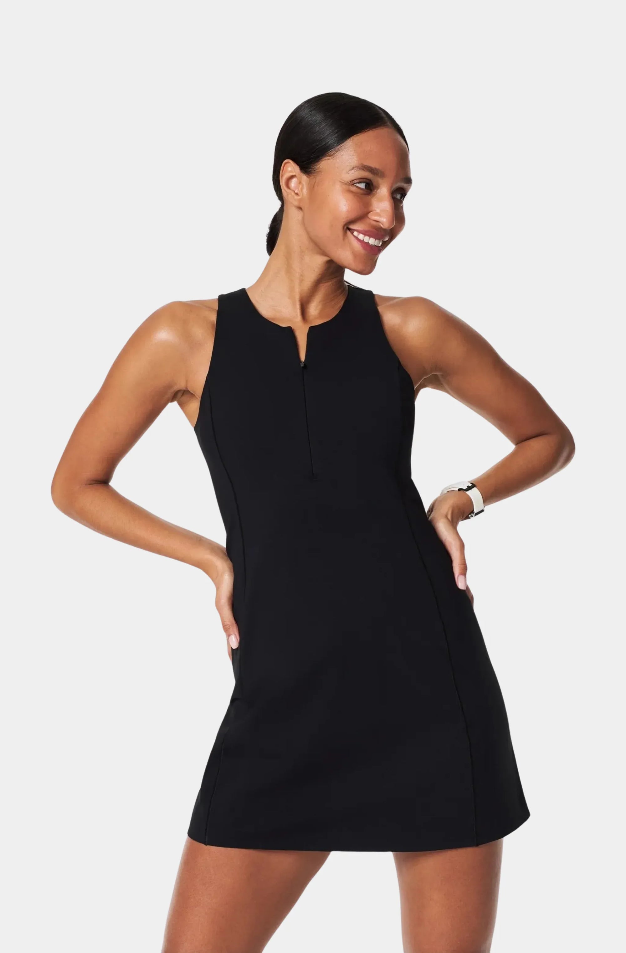 Zip Front Racerback Dress