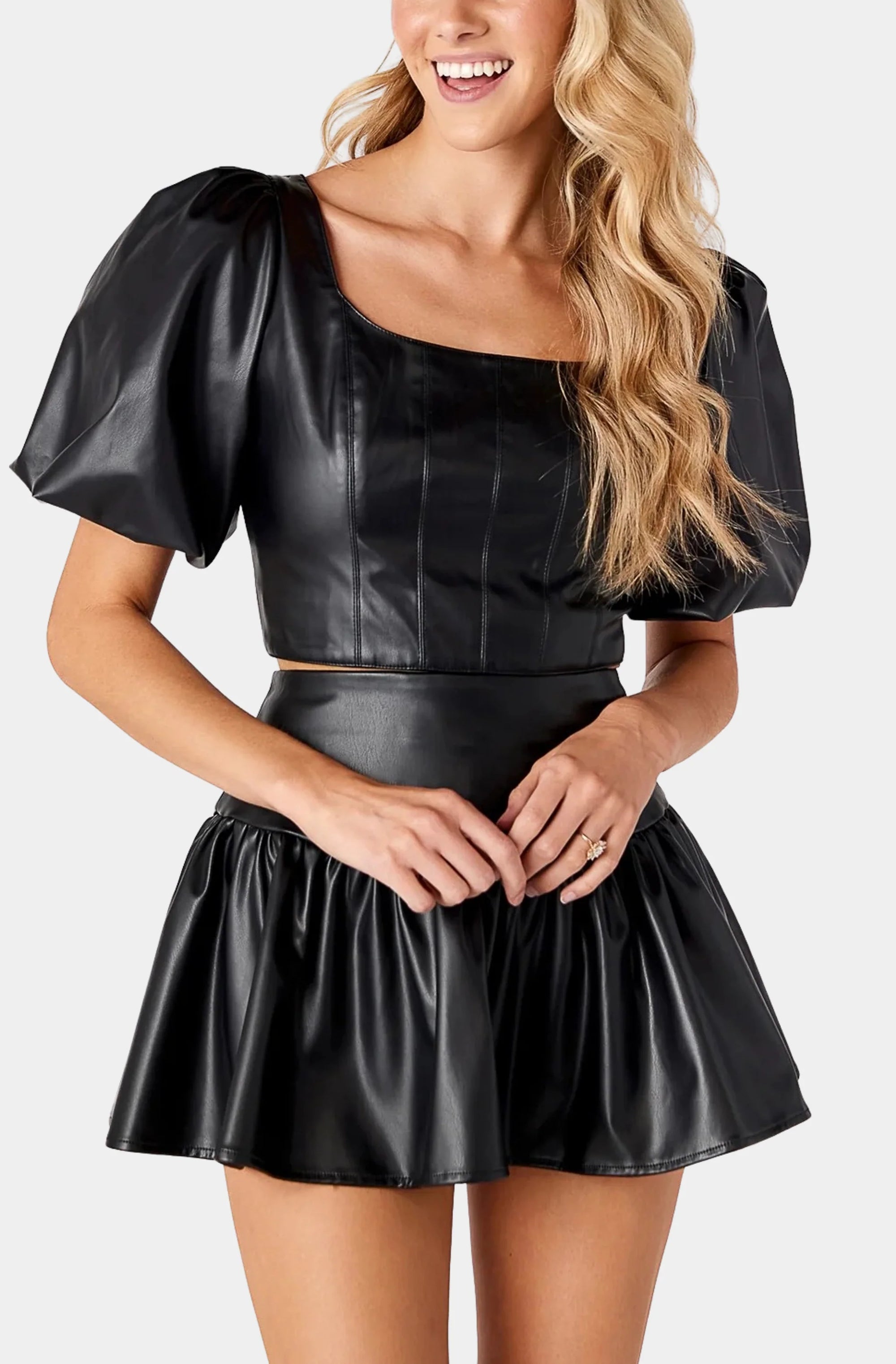 Lillian Leather Top