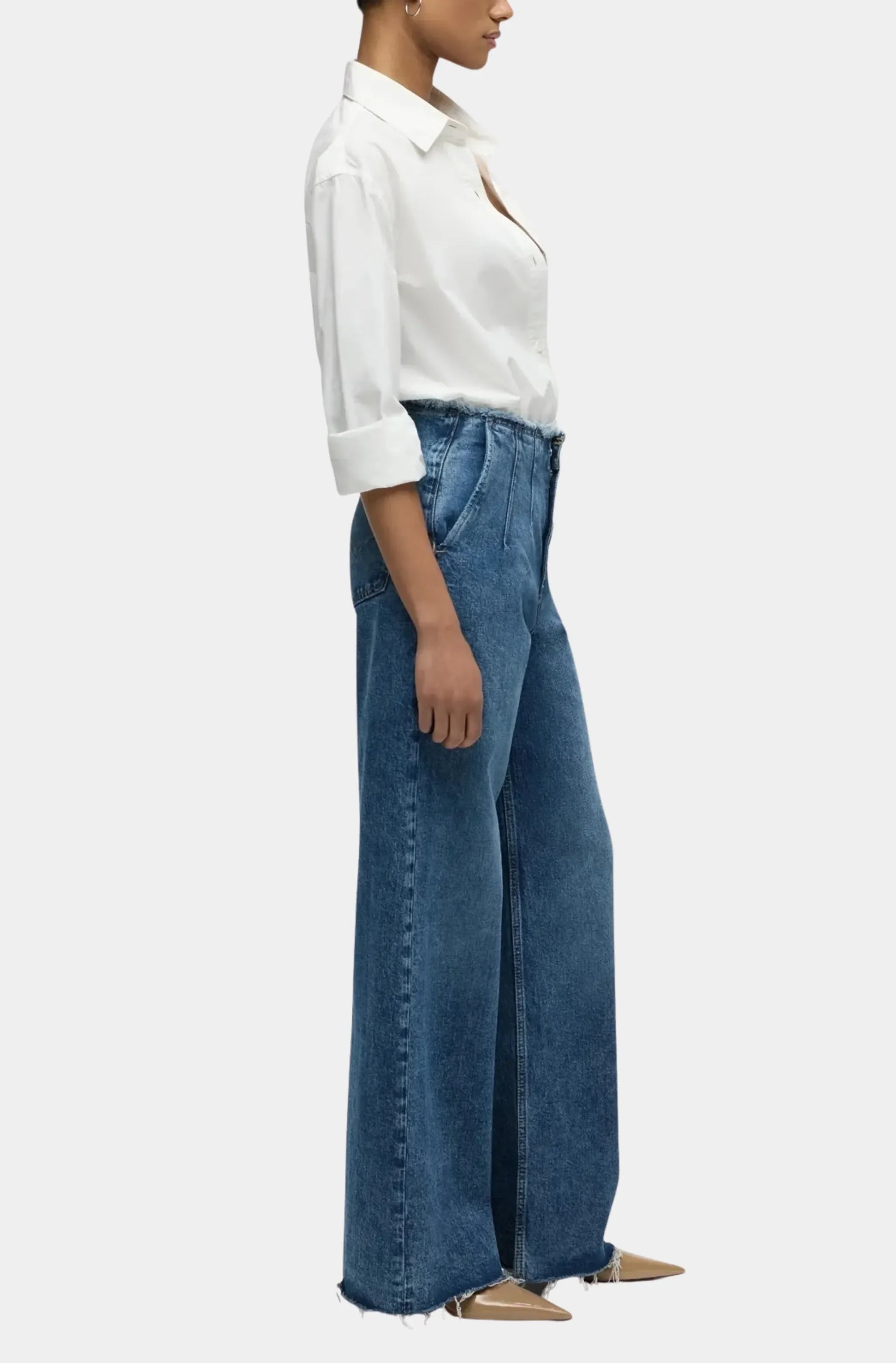 James High-Rise Darted Wide Leg