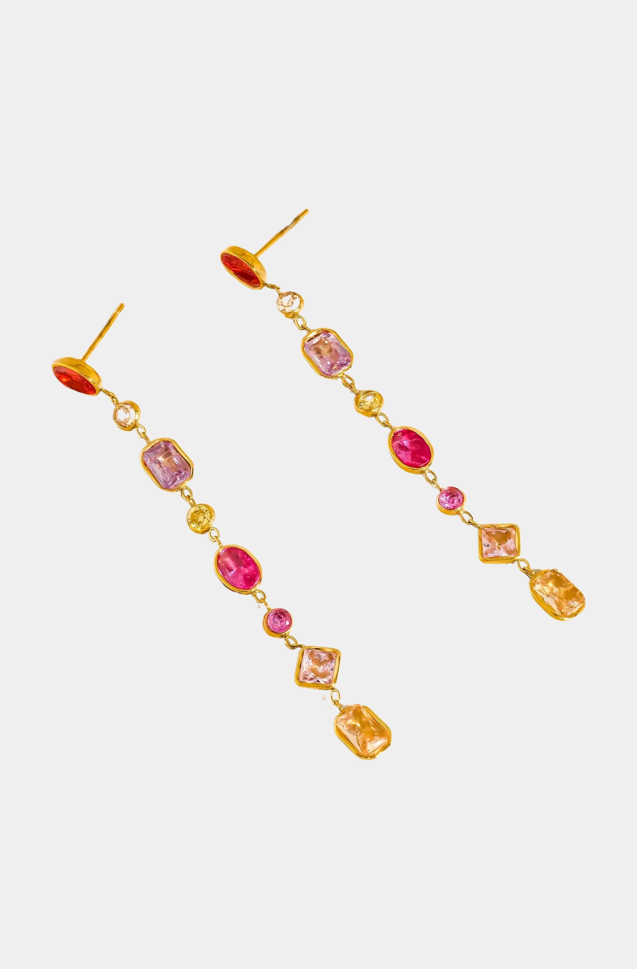 Islaine Multicolor CZ Drop Earrings