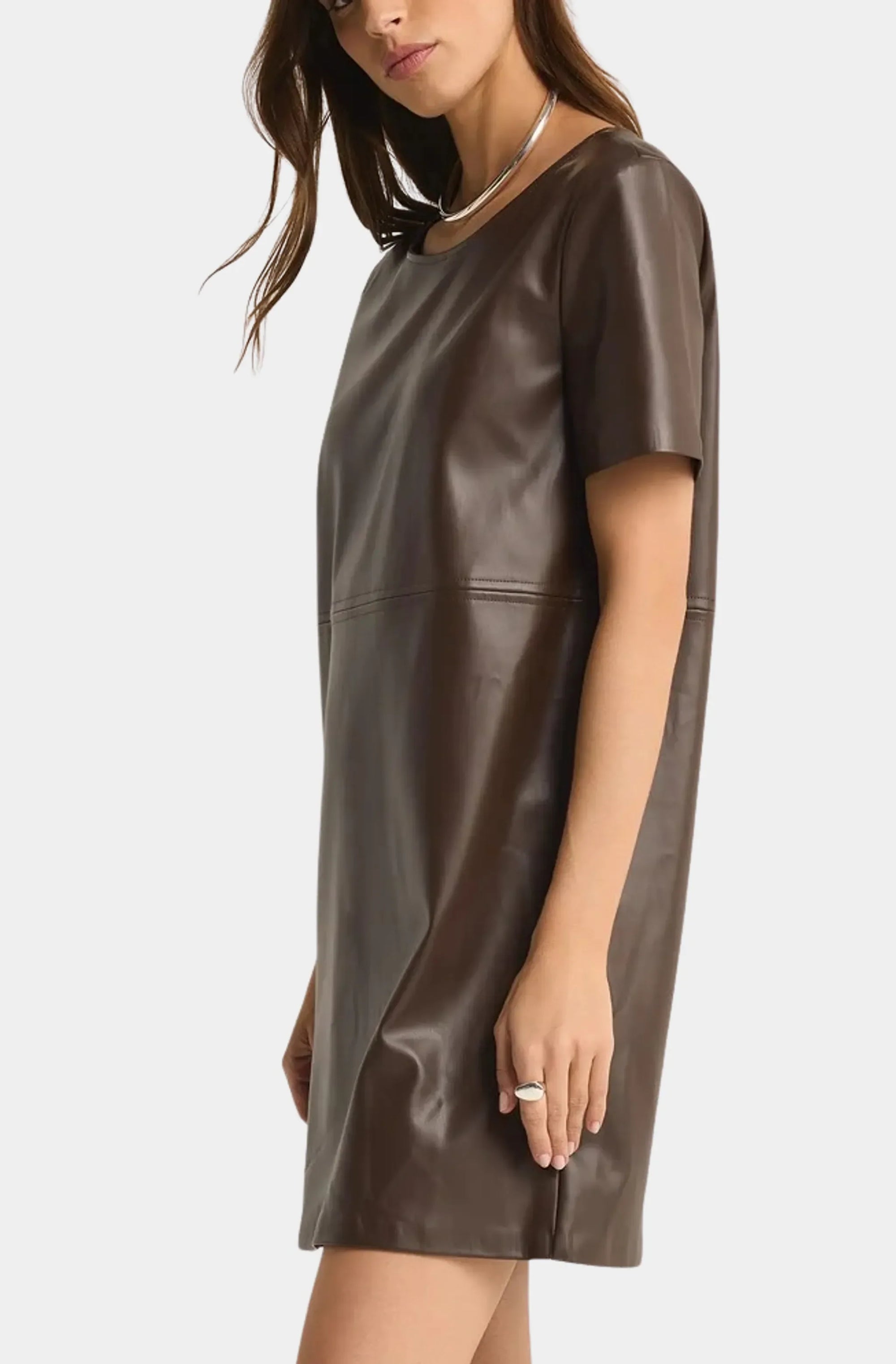 London Faux Leather Dress