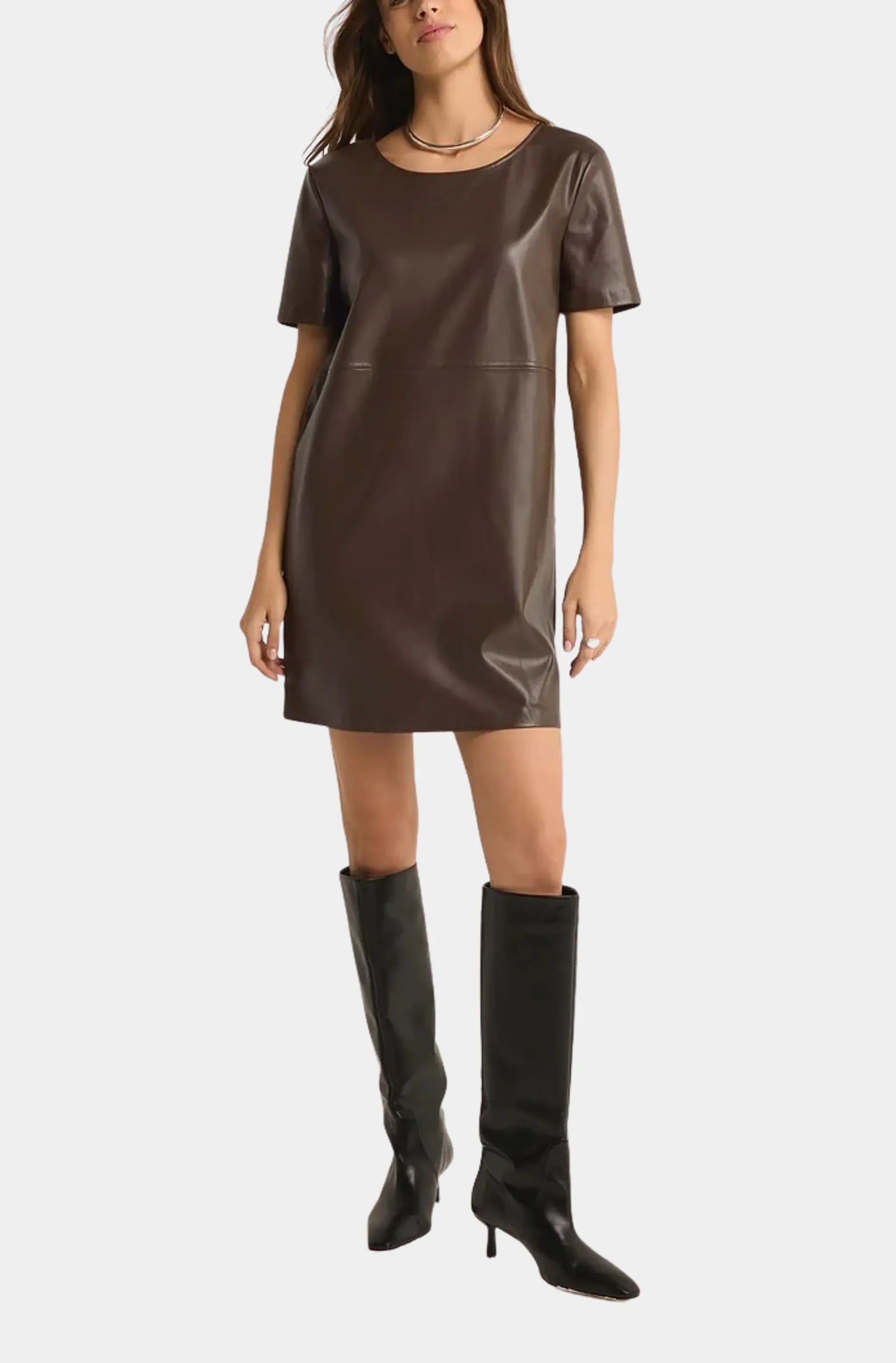 London Faux Leather Dress