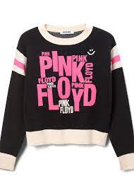 Pink Floyd Scattered Text Knit Pullover