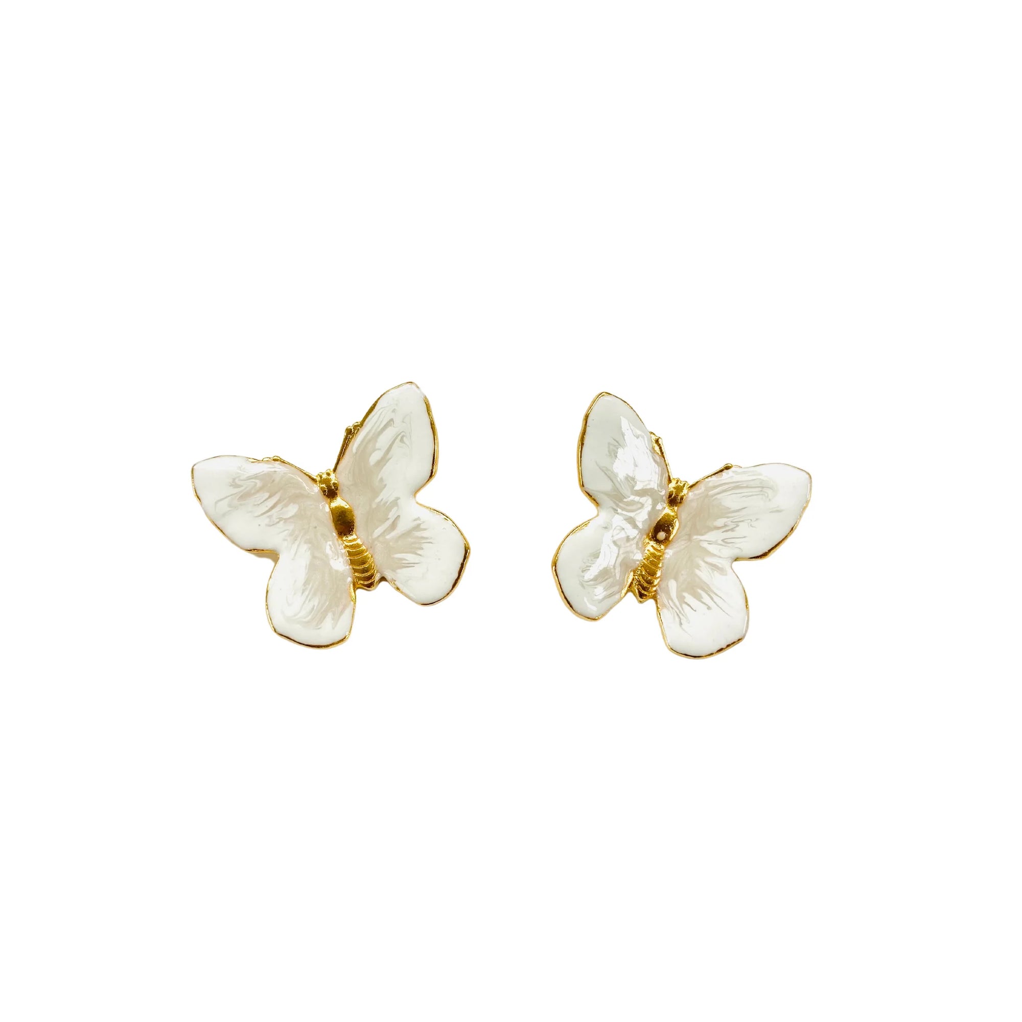 The Pink Reef Small Glassine Butterfly Earring