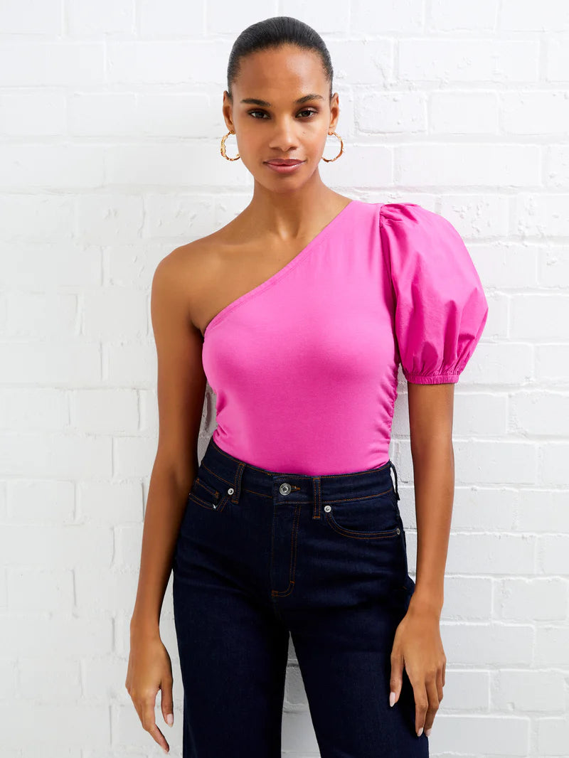 One shoulder 2025 puff top